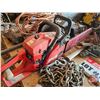 Image 6 : Pallet Lot: Chainsaws, Skil Saw, Arc Welder, Battery Charger, Come-A-Long, Drill, Bottle Jack, etc