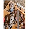 Image 5 : Pallet Lot: Variety Tools (Wrenches, Come-A-Longs (2), Beam Scale, Hydraulic Jack, Boomers, Square, 