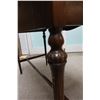 Image 12 : Wooden Desk w/ Drawer, Letter Rack & Cupid Motif 36" x 19" w/ Windsor Bow Back Chair 16" x 14" x 33"