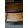 Image 5 : Wooden Desk w/ Drawer, Letter Rack & Cupid Motif 36" x 19" w/ Windsor Bow Back Chair 16" x 14" x 33"