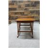 Image 3 : Qty 3 Wooden Nesting Tables 23.5" x 15" x 21"H (largest)
