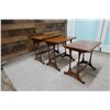 Image 4 : Qty 3 Wooden Nesting Tables 23.5" x 15" x 21"H (largest)