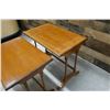 Image 7 : Qty 3 Wooden Nesting Tables 23.5" x 15" x 21"H (largest)