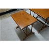 Image 9 : Qty 3 Wooden Nesting Tables 23.5" x 15" x 21"H (largest)