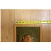 Image 9 : Qty 2 Carved Wooden Bali Dance Masks in Bamboo Motif Frame 24" x 8.5"