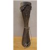 Image 1 : New Guinea Carved Wooden Drum w/ Crocodile Hide 7" Dia, 27"H (cracked)