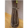 Image 4 : New Guinea Carved Wooden Drum w/ Crocodile Hide 7" Dia, 27"H (cracked)