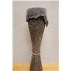 Image 7 : New Guinea Carved Wooden Drum w/ Crocodile Hide 7" Dia, 27"H (cracked)