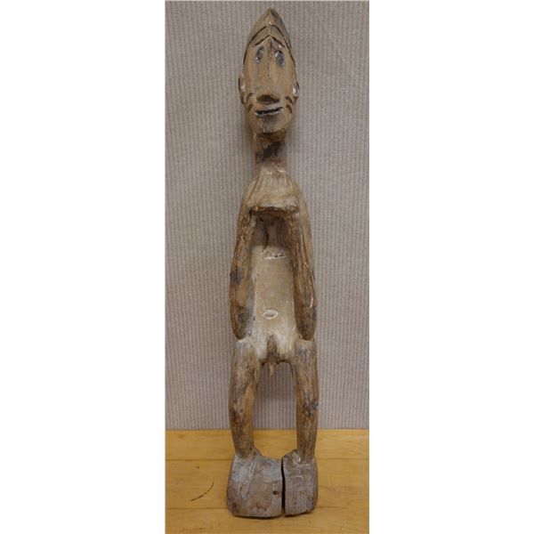 New Guinea Carved Wooden Male Figure 6" x 6" x 34"H