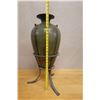 Image 10 : Large Amphora Vase in Wrought Iron Tripod Stand 9.5" Dia, 28"H (inc stand)