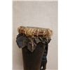 Image 12 : New Guinea Carved Wooden Drum w/ Bird Handle 7" Dia, 27"H