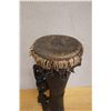 Image 2 : New Guinea Carved Wooden Drum w/ Bird Handle 7" Dia, 27"H