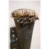 Image 3 : New Guinea Carved Wooden Drum w/ Bird Handle 7" Dia, 27"H
