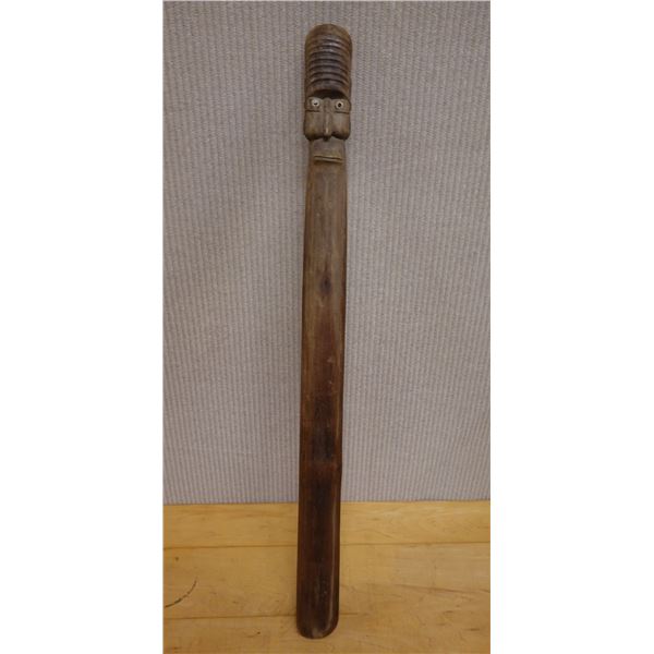 Easter Island Carved Wooden Club 2" x 30"L