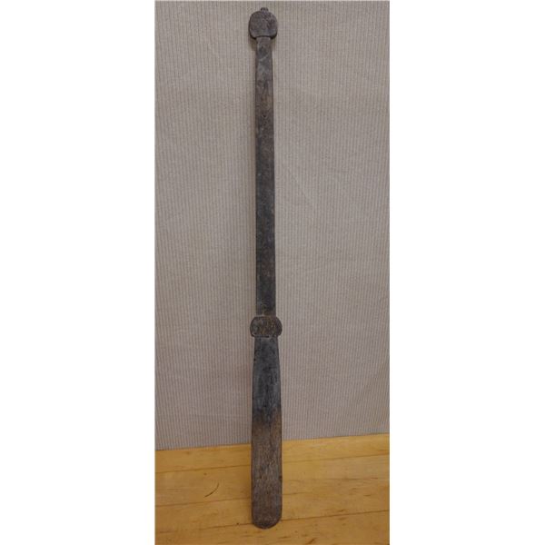 New Guinea Carved Wooden Palm Club or Walking Stick 3" x 46"H