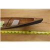 Image 10 : Carved Wooden Western-Style Canoe w/ 2 Paddles 4.5" x 28"L