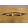 Image 2 : Carved Wooden Western-Style Canoe w/ 2 Paddles 4.5" x 28"L