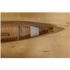 Image 4 : Carved Wooden Western-Style Canoe w/ 2 Paddles 4.5" x 28"L