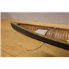 Image 5 : Carved Wooden Western-Style Canoe w/ 2 Paddles 4.5" x 28"L
