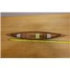 Image 9 : Carved Wooden Western-Style Canoe w/ 2 Paddles 4.5" x 28"L