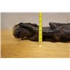 Image 13 : New Guinea Carved Wooden Drum w/ Figure on Handle 8" x 6" x 18"H