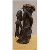 Image 1 : New Guinea Carved Wooden Drum w/ Figure on Handle 8" x 6" x 18"H