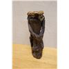 Image 3 : New Guinea Carved Wooden Drum w/ Figure on Handle 8" x 6" x 18"H