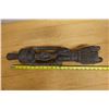 Image 11 : African Hardwood Female Carving w/ Vessel on Head 4.5" x 4.5" x 21"H (cracked)