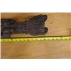Image 12 : African Hardwood Female Carving w/ Vessel on Head 4.5" x 4.5" x 21"H (cracked)