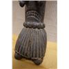 Image 4 : African Hardwood Female Carving w/ Vessel on Head 4.5" x 4.5" x 21"H (cracked)