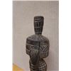 Image 6 : African Hardwood Female Carving w/ Vessel on Head 4.5" x 4.5" x 21"H (cracked)