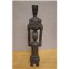 Image 7 : African Hardwood Female Carving w/ Vessel on Head 4.5" x 4.5" x 21"H (cracked)