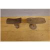 Image 2 : Qty 2 Carved Wooden Tribal Headrests Approx 8-10"L x 7.5"H