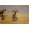 Image 3 : Qty 2 Carved Wooden Tribal Headrests Approx 8-10"L x 7.5"H