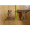 Image 8 : Qty 2 Carved Wooden Tribal Headrests Approx 8-10"L x 7.5"H