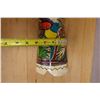 Image 12 : Hand-Painted Ceramic Folk-Art Figure 4" Dia, 24"L (chipped)