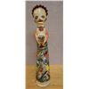 Image 1 : Hand-Painted Ceramic Folk-Art Figure 4" Dia, 24"L (chipped)