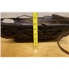 Image 13 : New Guinea Carved Wooden Baby Carriage w/ Straps 14" x 6" x 18"H