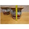 Image 15 : Qty 2 Chinese Famille Rose Porcelain Planters w/ Bases & Maker's Marks 14" x 14" x 10"H