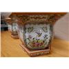 Image 5 : Qty 2 Chinese Famille Rose Porcelain Planters w/ Bases & Maker's Marks 14" x 14" x 10"H