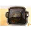 Image 4 : Meiji Japanese Bronze Hibachi on Wooden Base 12" x 12" x 11"H