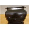 Image 5 : Meiji Japanese Bronze Hibachi on Wooden Base 12" x 12" x 11"H