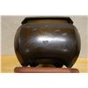 Image 6 : Meiji Japanese Bronze Hibachi on Wooden Base 12" x 12" x 11"H