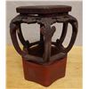 Image 1 : Chinese Cinnabar Lacquer Stand w/ Carved Scenic Top 10" x 10" x 14"H
