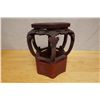 Image 6 : Chinese Cinnabar Lacquer Stand w/ Carved Scenic Top 10" x 10" x 14"H