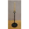 Image 1 : Edo Period Antique Japan Bronze Candle Single Stand Shokudai  8.5" Dia, 20"H (w/o candle)