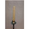 Image 2 : Edo Period Antique Japan Bronze Candle Single Stand Shokudai  8.5" Dia, 20"H (w/o candle)