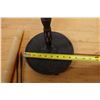 Image 8 : Edo Period Antique Japan Bronze Candle Single Stand Shokudai  8.5" Dia, 20"H (w/o candle)