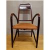 Image 1 : Wooden Thonet Vienna Secession Chair w/ Bentwood Arms & Upholstered Seat 21" x 17" x 40"H