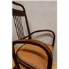 Image 5 : Wooden Thonet Vienna Secession Chair w/ Bentwood Arms & Upholstered Seat 21" x 17" x 40"H